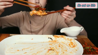 Cơm kim chi thịt hộp sốt kem phô mai với thịt xông khói phần cuối #anngonmoingay