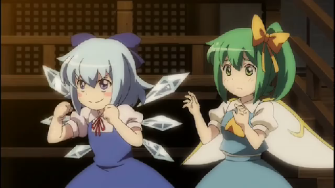 Cirno punches the air for one minute