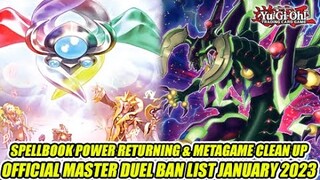 Spellbooks Nearing 100% & Metagame Cleanups! Yu-Gi-Oh! OFFICIAL Master Duel Ban List January 2023