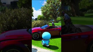 GTA 5 : Doraemon beating Shin-chan || ⚡⚡ATTACK ICE GOD IN GTA5 #gta5 #shorts