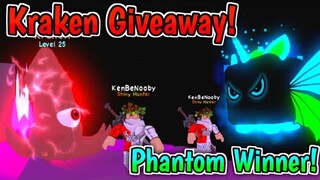 🦑KRAKEN GIVEAWAY!🎉PHANTOM WINNER!😱 ROBLOX BUBBLEGUM SIMULATOR!🔥