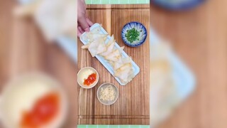 Bánh tráng cơm nguội chiên giòn