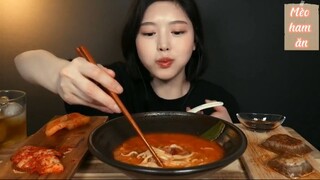 Yukgaejang mì cắt, bánh kếp với kiều mạch nha, cơm trắng 6 #amthuc