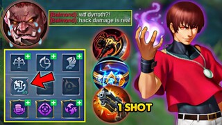 MOONTON THANKS FOR THIS NEW TITLE OF DYRROTH "META DESTROYER" IN SIDELANE | BEST 1 HIT BUILD MLBB