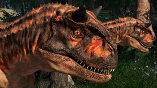 2 Toro Carnotaurus & 2 Eustreptospondylus Breakout & Fight - Jurassic World Evolution Mods (4K60FPS)