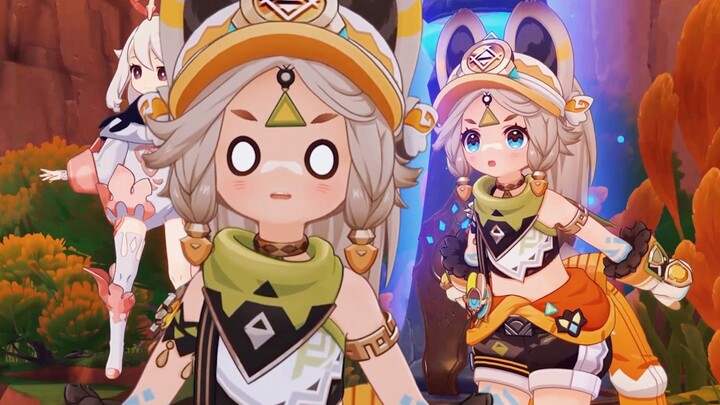 Kazina’s expression is so goofy, hahaha!