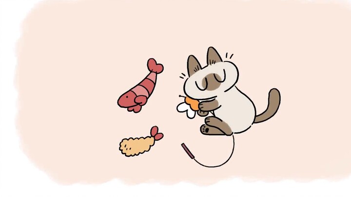 [Mèo Xiêm Doumi] Doumi chú mèo Xiêm thích ôm đồ chơi khi ngủ, hoạt hình tập 15 (chứng kiến lại khoản