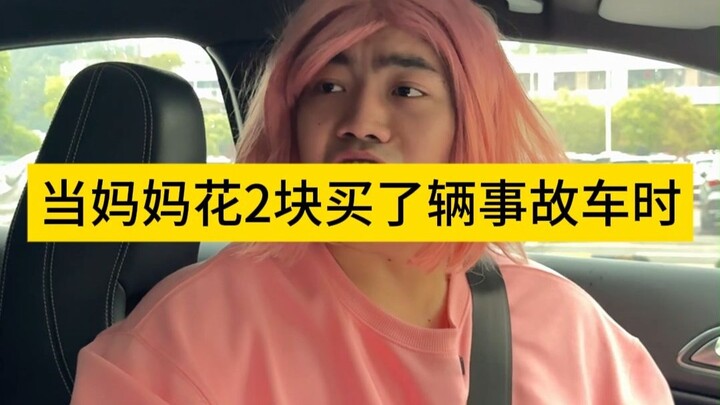 عندما اشترت الأم سيارة تعرضت لحادث مقابل دولارين