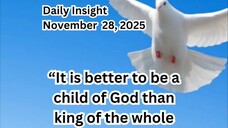 Daily Insight November 28, 2025 #faith #saint #insight