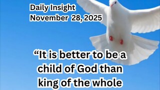 Daily Insight November 28, 2025 #faith #saint #insight