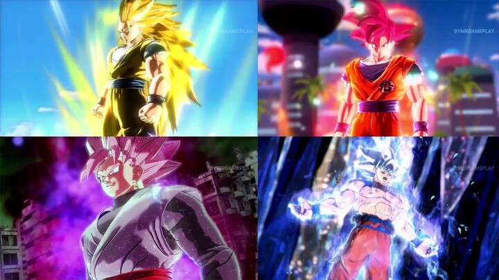 Todas las Transformaciones de Goku en Dragon Ball Xenoverse 1 y 2 (Cinematicas)