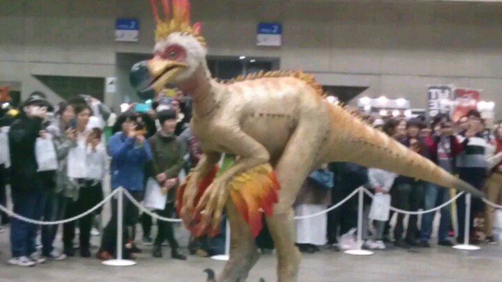 This showy bird at the exhibition is too similar, and the scene was once...