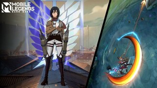 Fanny Attack On Titan Mikasa Skin Spotlight MLBB