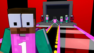 Monster School SQUID GAME GLASS BRIDGE MARBLE GAME LAST EPISODE - แอนิเมชั่น Minecraft