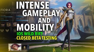 FIORA GAMEPLAY | INTENSE DAMAGE AND MOBILITY | IOS WILD RIFT CLOSED BETA TESTING