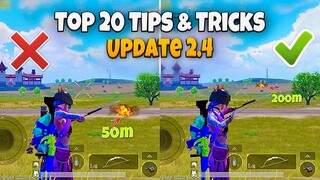 Top 20 Tips & Tricks in PUBG Mobile 2.4 Update ✅❌(Guide/Tutorial) | PUBG MOBILE / BGMI