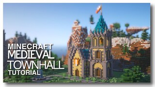 Minecraft: How to Build a Medieval Town Hall!