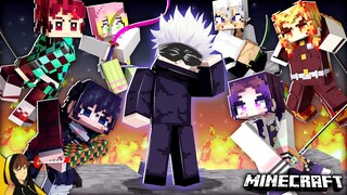 DEMON SLAYER vs JUJUTSU KAISEN is CRAZY UNFAIR!?! | Minecraft