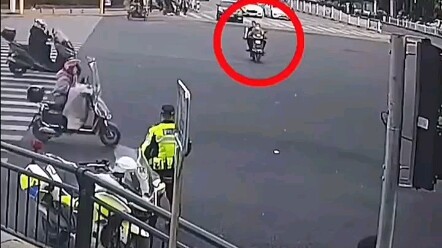 A man's hands were burned and he was rushed to the hospital for help when he encountered a motorcycl