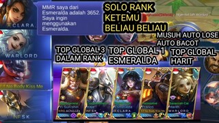 musuh auto bacot. Solo Rank Di gendong top 1 global esmeralda, harit, dan SK.