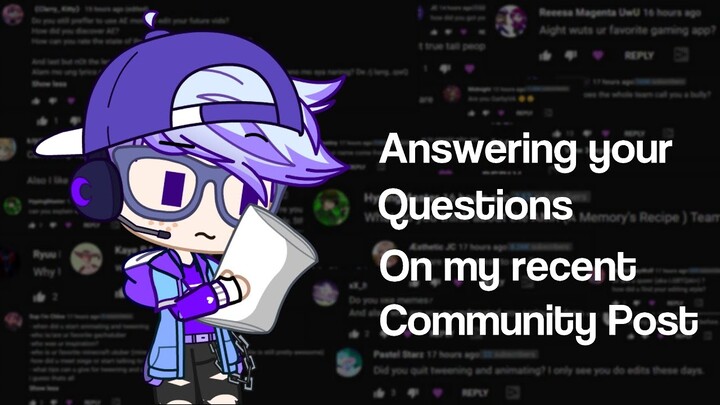 So... I tried answering your questions on my recent Community Post