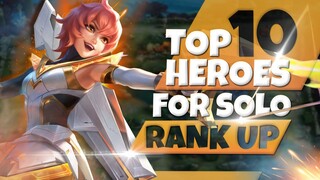 TOP 10 BEST HEROES AUGUST TO SOLO RANK UP TO MYTHICAL IMMORTAL (SEASON 29) | MOBILE LEGENDS