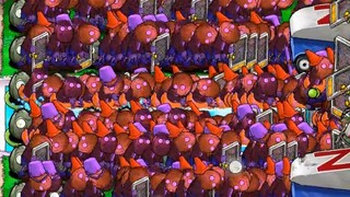 هل يمكن لـ 10 نباتات جوز الزومبي المكدسة أن تهزم موجة الزومبي اللانهائية (هجين ZVZ)؟