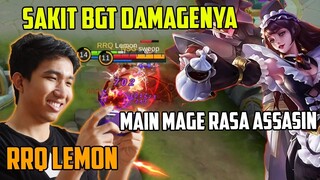 RRQ LEMON MAIN MAGE DAMAGE RASA ASSASIN SAMPE SEGITU SAKIT BGT MOBILE LEGENDS INDONESIA