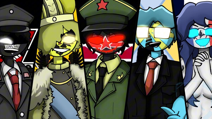 Countryhumans Wu Chang's punishment song but everyone is crazy