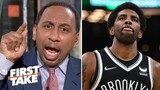 FIRST TAKE | Stephen A. "outraged" Kyrie Irving on Vaccine controversy: The life of a martyr
