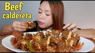 MUKBANG/ 1Kl OF CHEESY BEEF CALDERETA