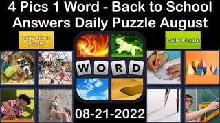 4 Pics 1 Word - Back to School - 21 August 2022 - Answer Daily Puzzle + Bonus Puzzle