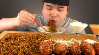 Thánh ăn hàn quốc mukbang ăn gà nêm tuyết và Bulgogi cay cực ngon #mukbang #asmr