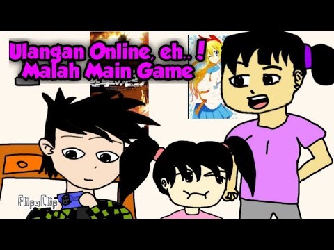 ulangan online eh malah main game