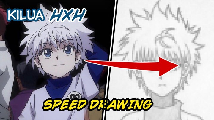 menggambar cepat kilua hunter x hunter