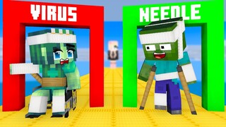 Monster School : GET WELL RUN GAME CHALLENGE - Funny #minecraft Animation