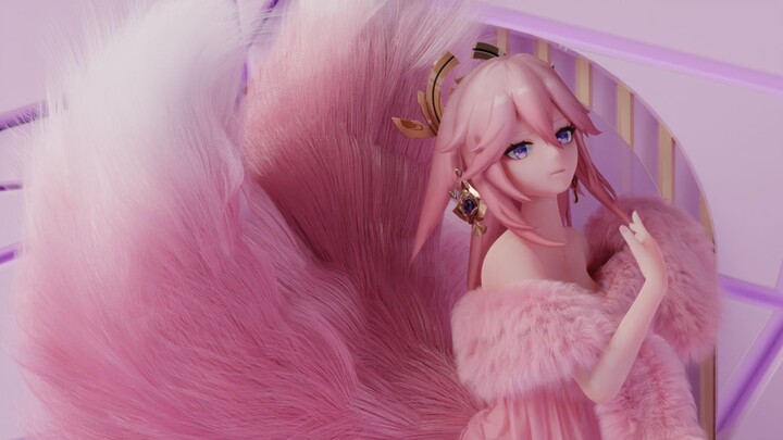 [MMD|Fabrics|Fluid|Hair] ฉันอยากจะลูบหางของ Yae Kamiko จริงๆ! -