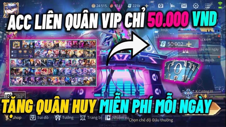 Cách Nhận Quân Huy Miễn Phí Mỗi Ngày Và Mua Acc Liên Quân VIP Chỉ 50K | SHOPCHIENTUONG.VN