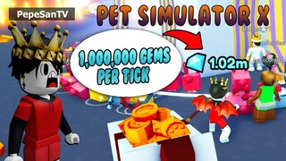 Pet Simulator X | 1,000,000 GEMS per TICK? (5sec) *GLITCH*  | Roblox