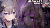 [SPEEDPAINT] Glow Art - Herta / Honkai: star rail / boneka yg tidak menyukai orang orang yg merokok