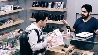 Real surveillance footage of a magician stealing a phone
