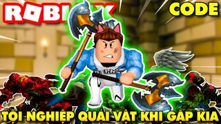 Roblox | TỘI NGHIỆP ĐÁM QUÁI VẬT KHI GẶP PHẢI CHIẾN BINH KIA VÀ FAN - DungeonFall (Code) | KiA Phạm