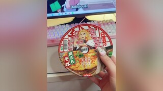 Demon slayer Soba cup noodles! demonslayer demonslayermugentrain kimetsunoyaiba rengoku cupnoodles asmr asmrsounds kawaii kawaiiasmr