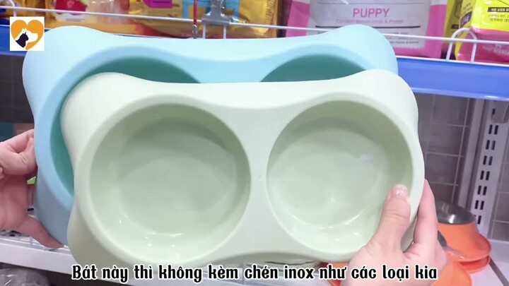 Review bát đựng thức ăn cho thú cưng siêu dễ thương - Nông Trại Thú Cưng
