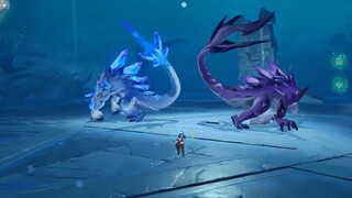 [ Genshin Impact ] The deep sea dragon lizard dismantles the wall and walks the mechanism slowly, and the method can also be played at a low level of training
