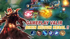 Gameplay Valir Musuh Auto Kesal - Build Tersakit Valir | Mobile Legends