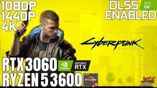 Cyberpunk 2077 v1.52 | Ryzen 5 3600 + RTX 3060 | 1080p, 1440p, 4K benchmarks!