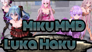 [Miku MMD]PINK CAT Miku& Luka Haku IA Yukari