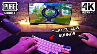 Gateron Milky Yellow Pro Sounds ASMR 😴 PUBG MOBILE 90FPS Ultra HDR 4K Emulator Gameloop (POV Uncut)