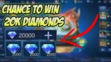 CHANCE TO WIN 20K DIAMONDS PRIZE POOL